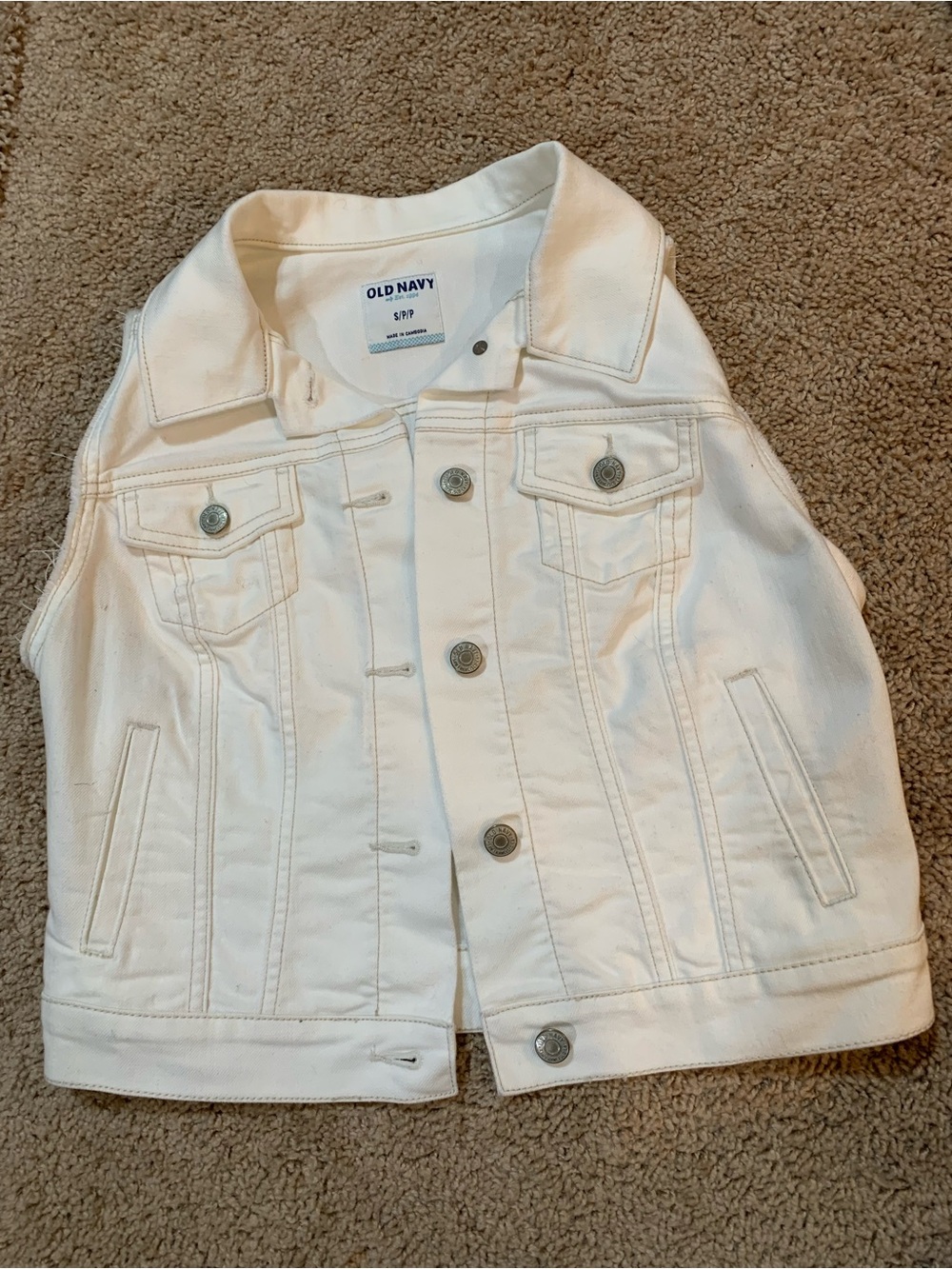 Old Navy  White Denim Vest